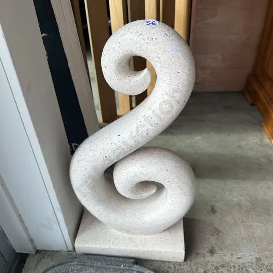 Koru garden art (hairline crack)