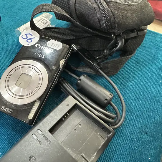 Canon Ixus and case, charger