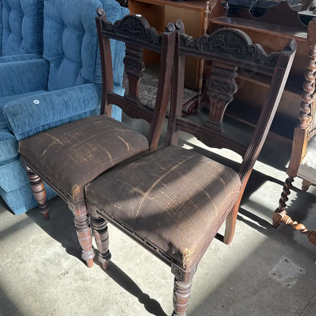 Pr antique dining chairs Image 1++