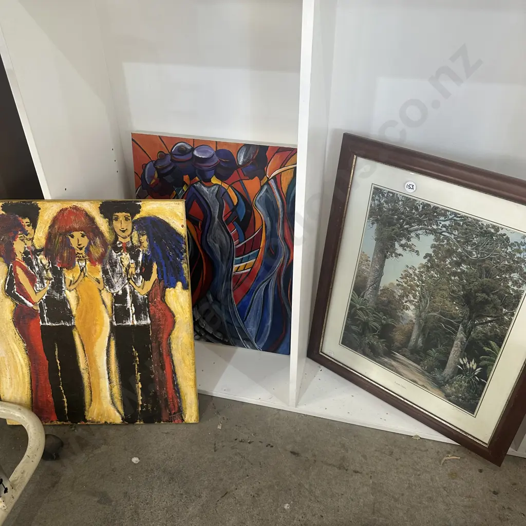 Print and Two paintings. Image 1++