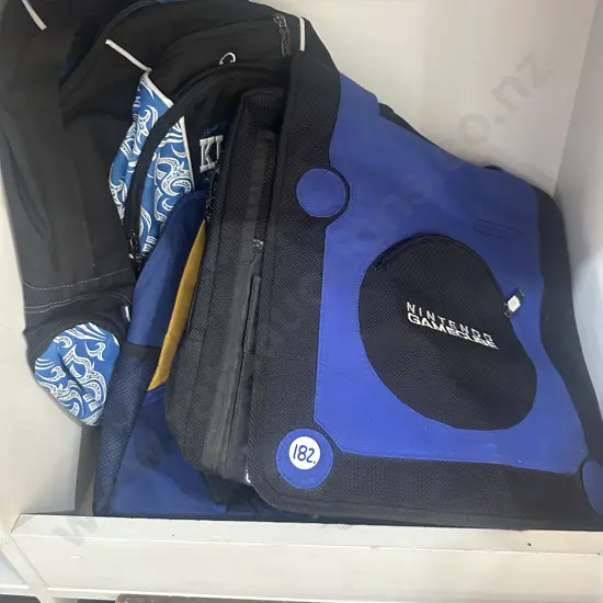Nintendo Gamecube bag plus two others.