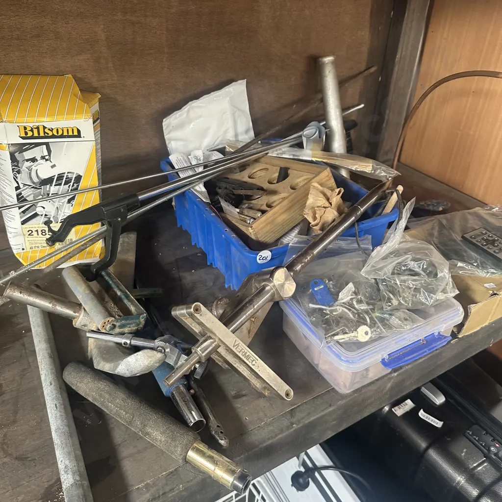 Vermec part, possible lathe parts, hardware, keys, masks etc Image 1++