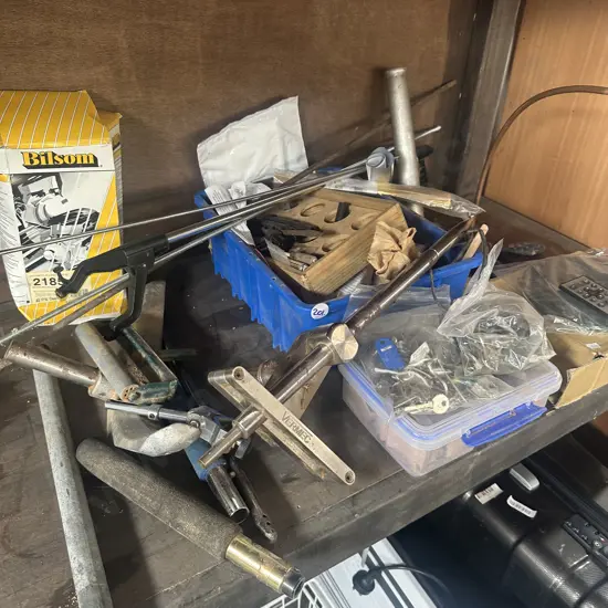 Vermec part, possible lathe parts, hardware, keys, masks etc