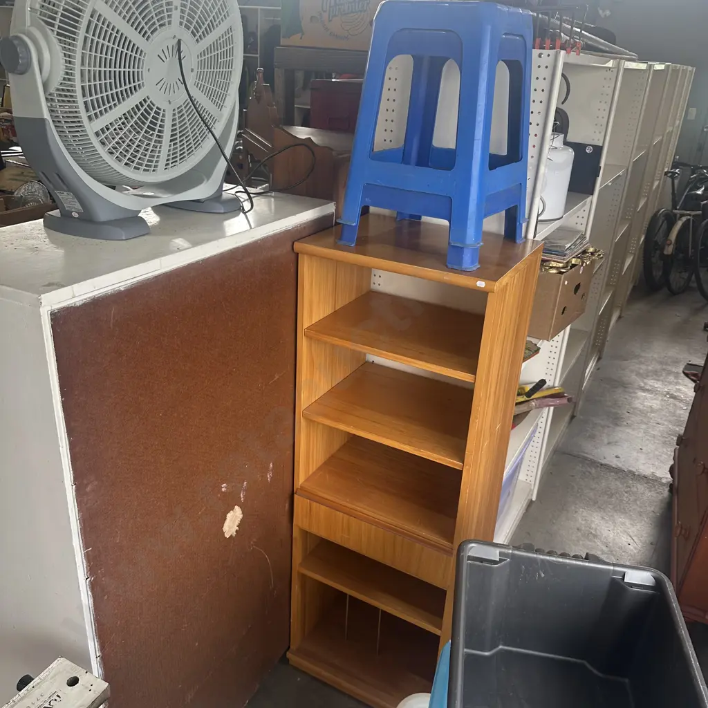 solid wooden cupboard, plus stools and stereo stand Image 1++