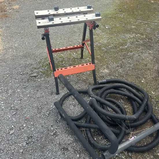 workbench, bike rack , pool tubing