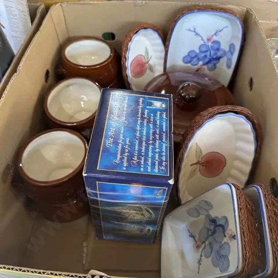 Onion soup set, glasses set etc.