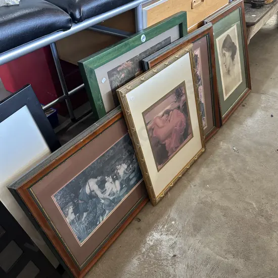 Eight pictures and frames.