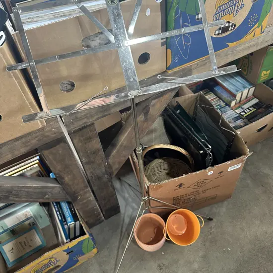 Music stand, oven racks and trays, basket and planter etc.