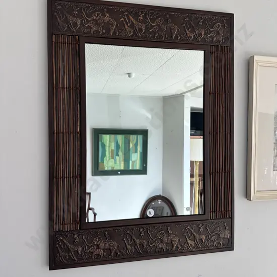 African jungle scene mirror