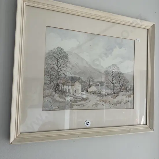 water colour by Bertie Robinson "in the vale of Clwyd"
