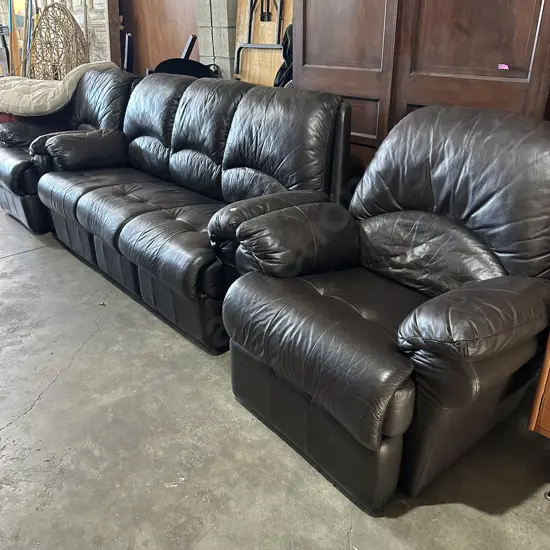 3pc leather recliner suite