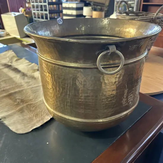 large brass planter