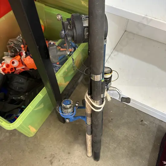 fishing rods and reels