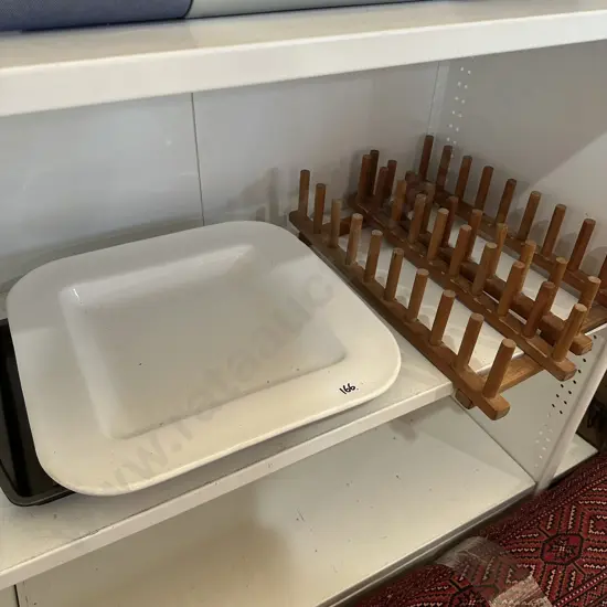 platter, wooden dish racks etc