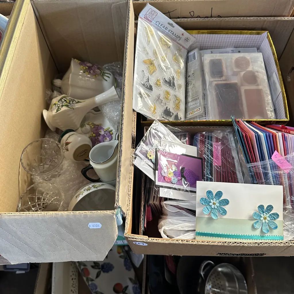 Two Boxes craft stamps, handmade cards, china and crystal Image 1++