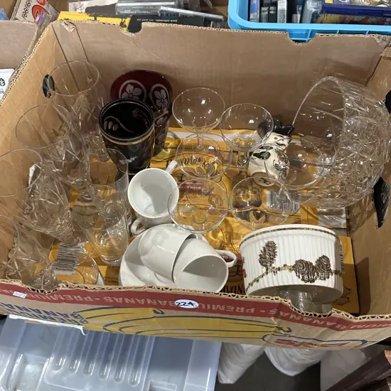 Glass and crystalware etc.