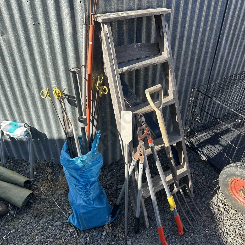 loppers, wooden step, pig tails etc Image 1++