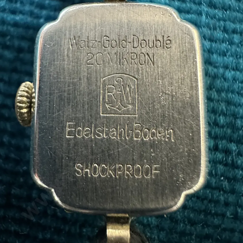 Antique German watch, inscribed Walz Gold Double 20 Mikron Edelstahl-boden Image 1++