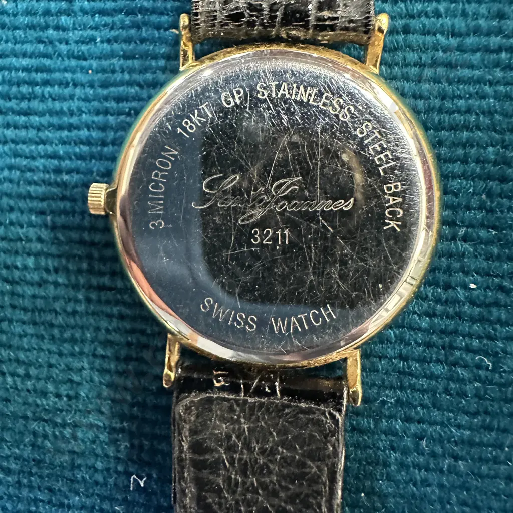 Santo Joannes wristwatch, inscribed 3 Micron 18KT GP Stainless back Image 1++