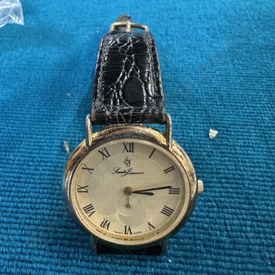 Santo Joannes wristwatch, inscribed 3 Micron 18KT GP Stainless back