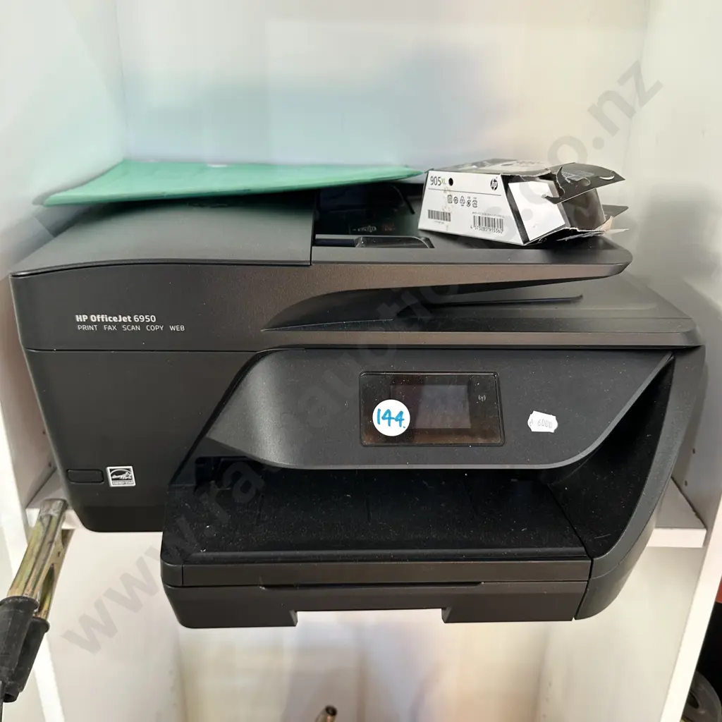 HP OfficeJet 6950 print,fax,scan,copy,web. plus a spare ink cartridge. Image 1++