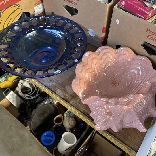Large fruit bowl plus ceramic shell.