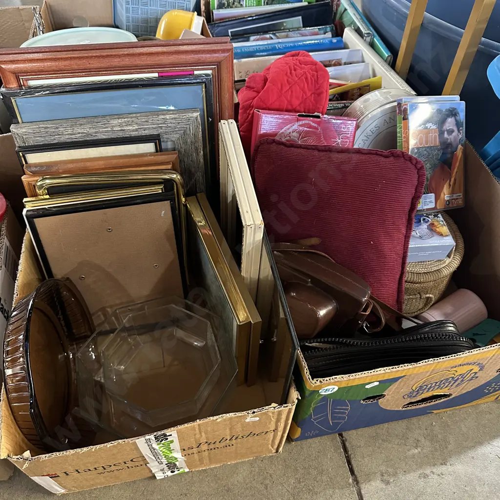 Two boxes photo frames etc. Image 1++