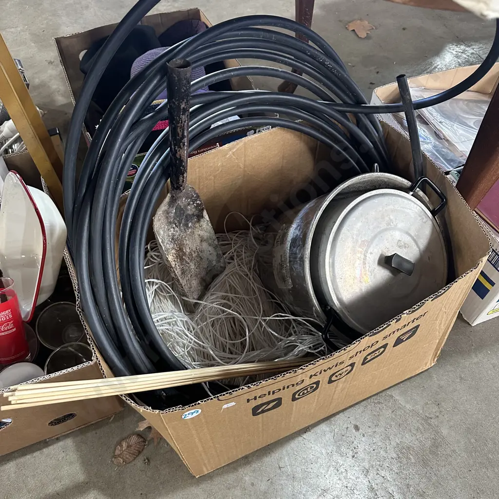 Box lot irrigation, s/s bucket, stock pot etc. Image 1++