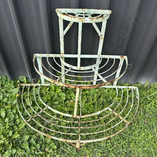 French antique metal plant stand