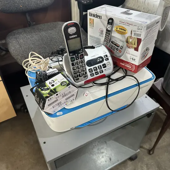 printer, ink, phone , TV stand