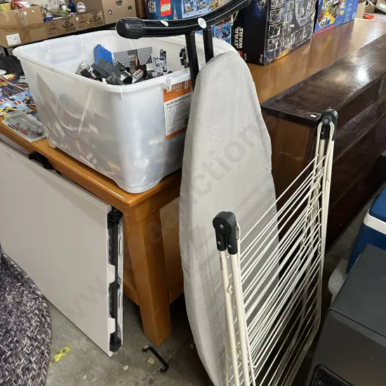 Iron board and clothes horse