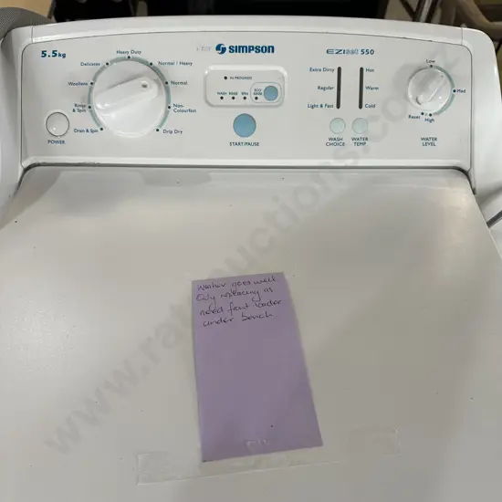 Simpson 5.5kg auto washer working well