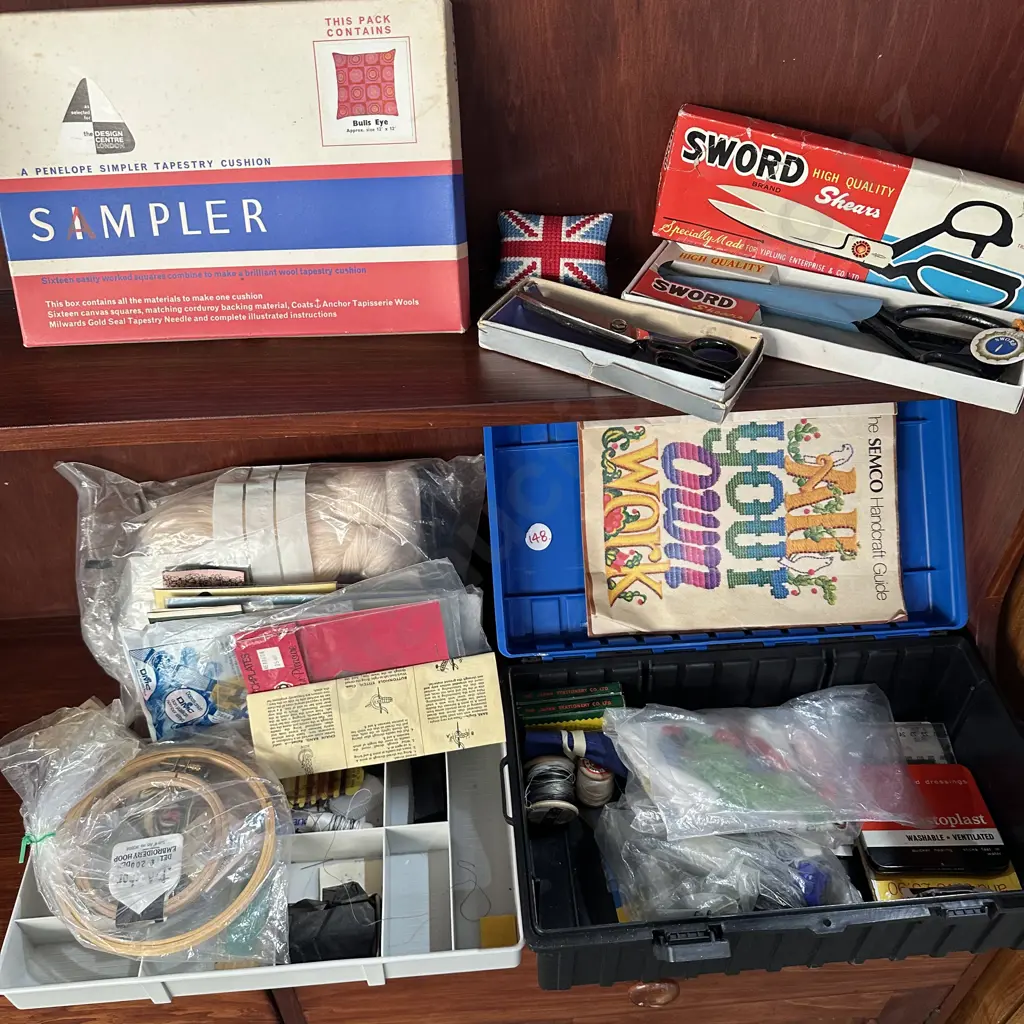 as new shears, sampler pack, embroidery & sewing items Image 1++