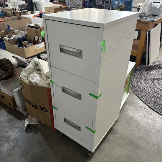 modern file cabinet on casters