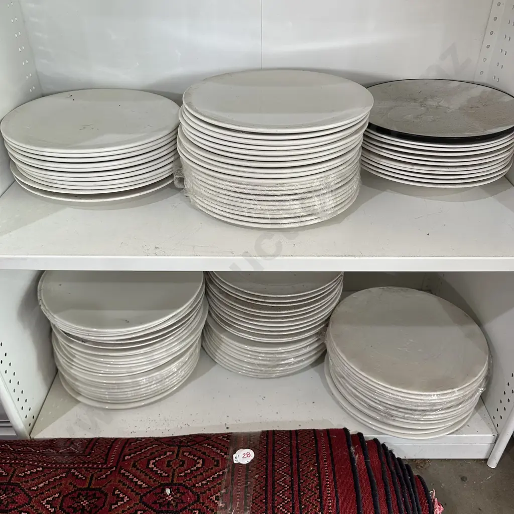 Large lot of white plates, cups and saucers etc. Image 1++