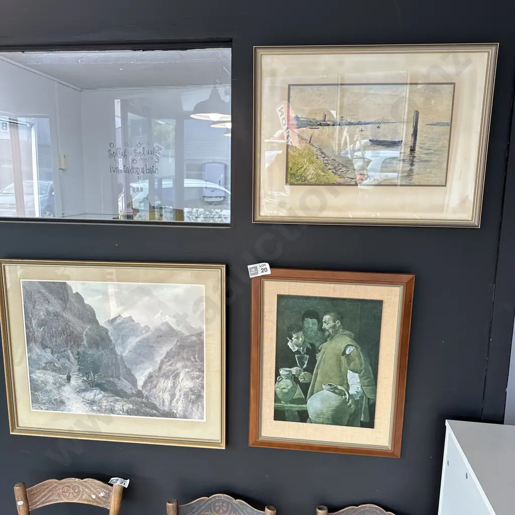 WL Palmer watercolour and 2 prints Image 1++