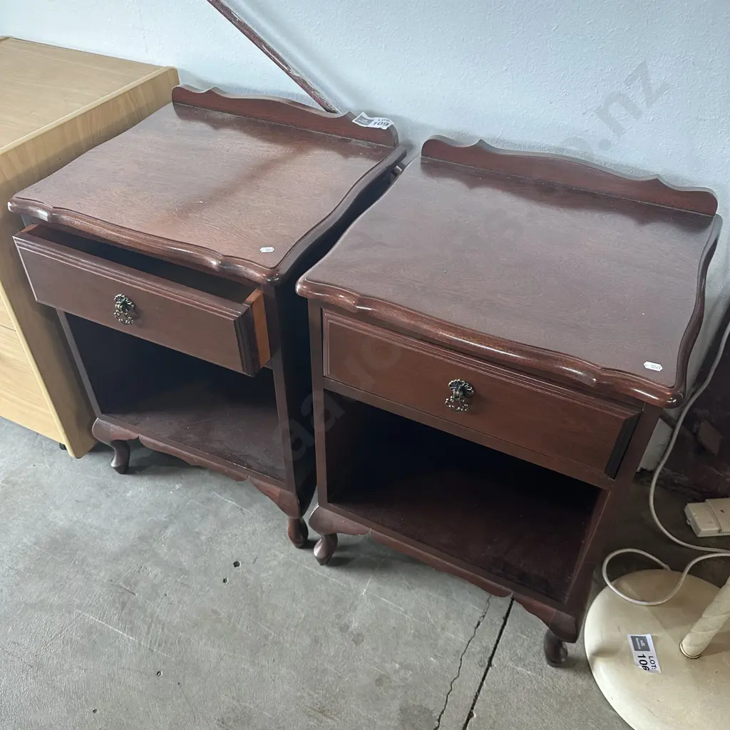 Pr Mahogany bedsides (as is) Image 1++