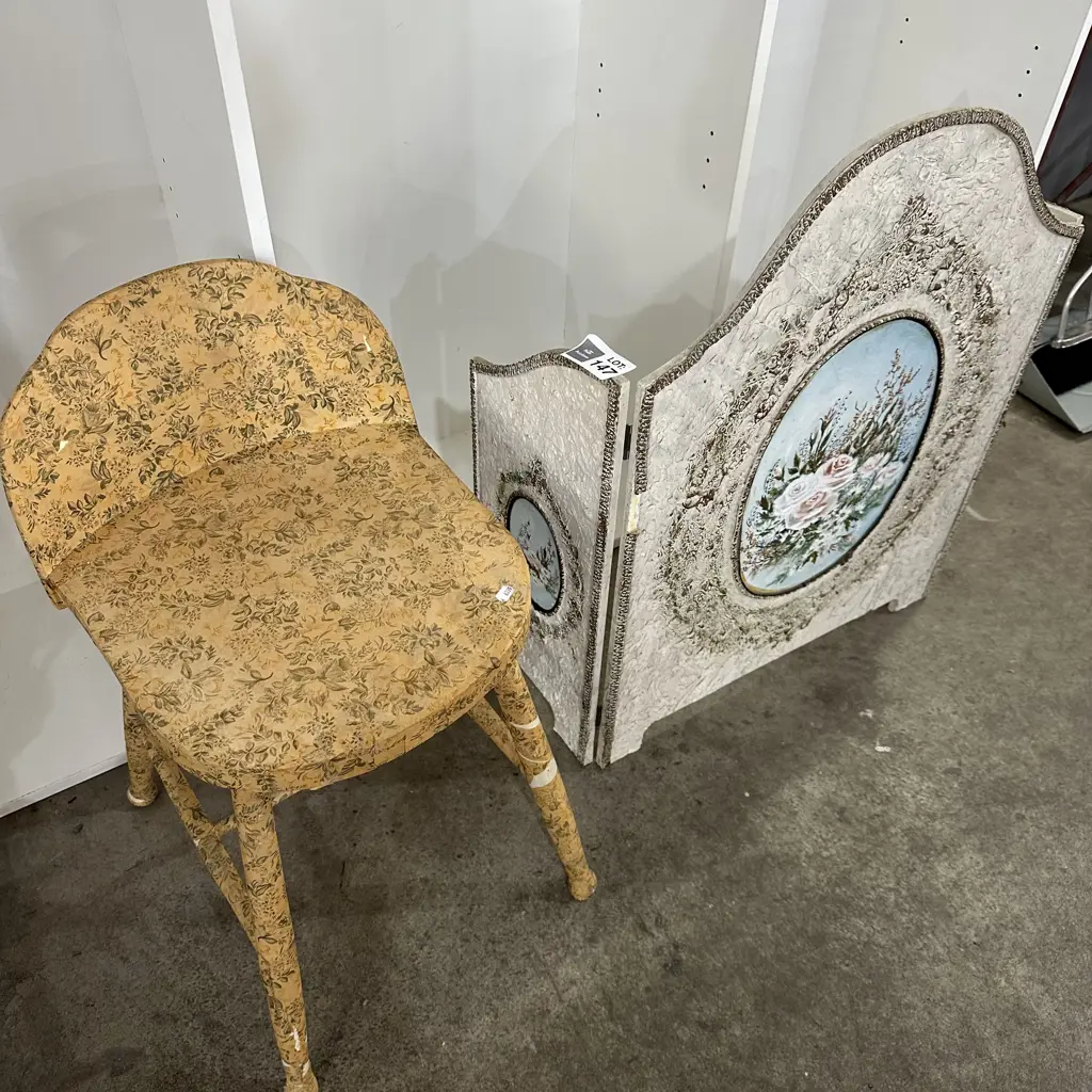 Fire screen and chair Image 1++
