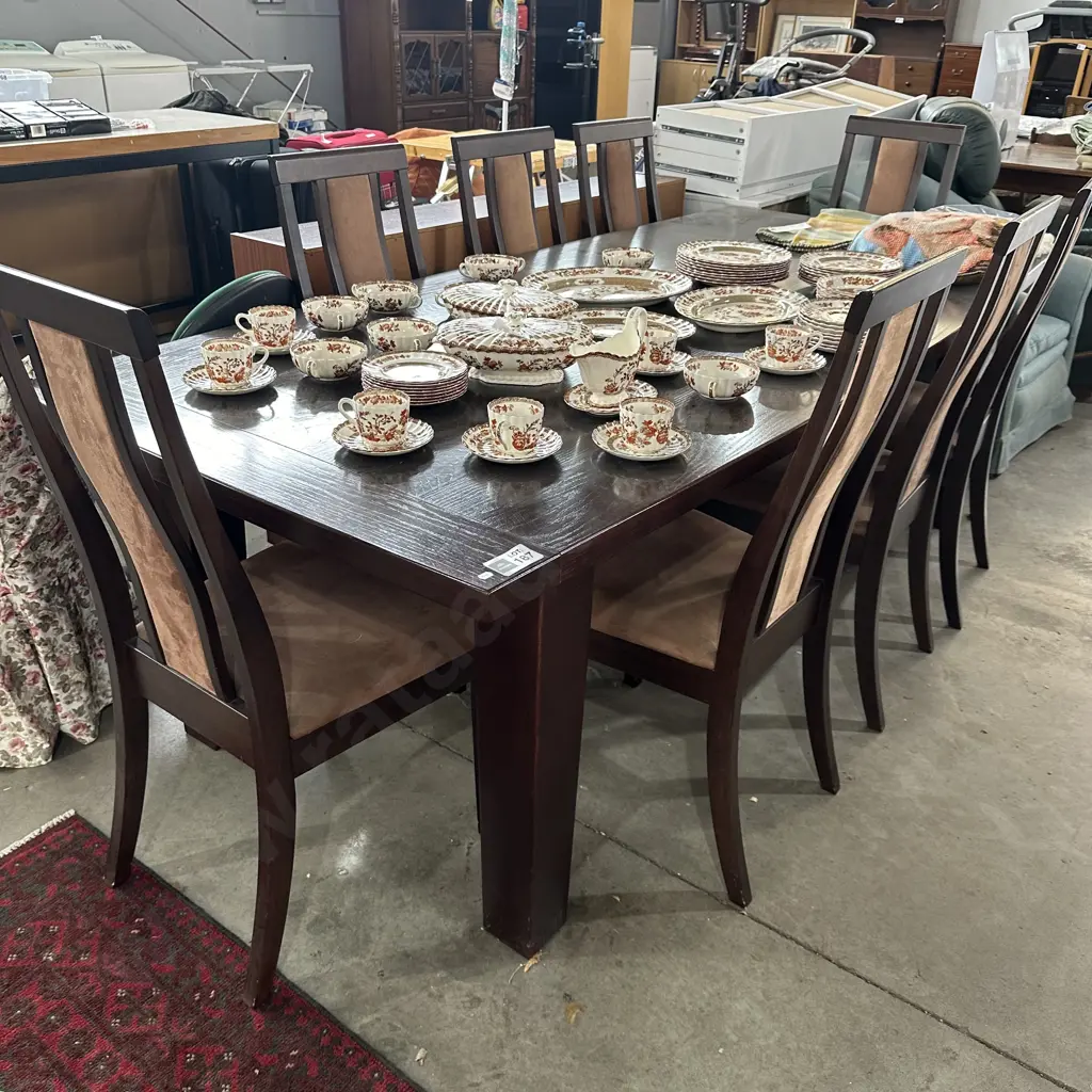 Oak table and 8 chairs Image 1++