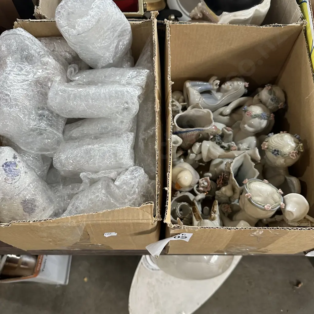 2 boxes china and glassware Image 1++