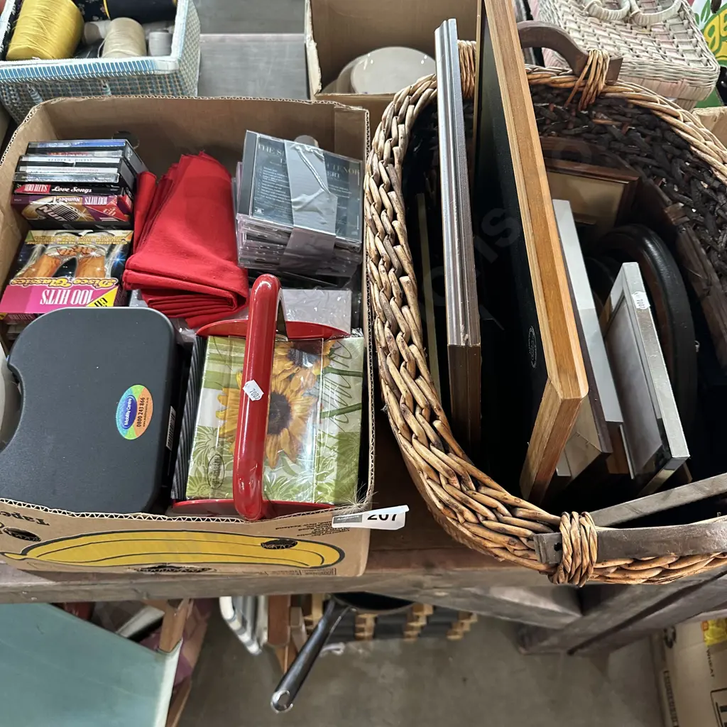 CDs and frames  & basket Image 1++