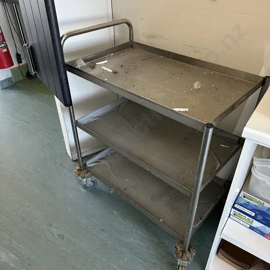3 tier stainless trolley