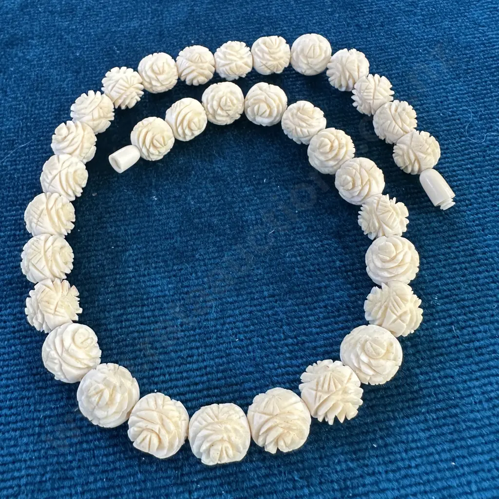 Ivory carved ball necklace Image 1++