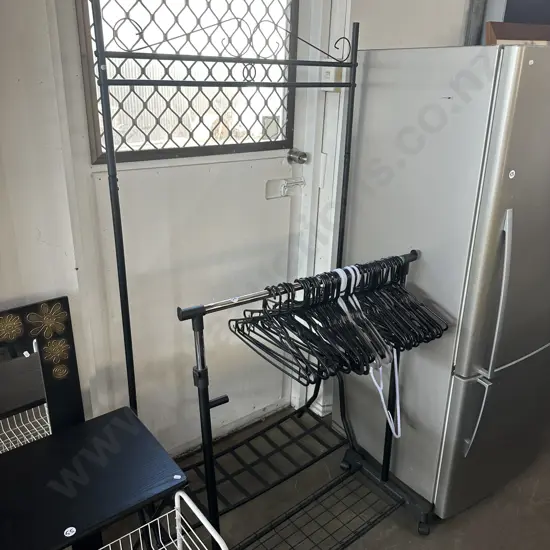 2 clothes racks plus coat hangers