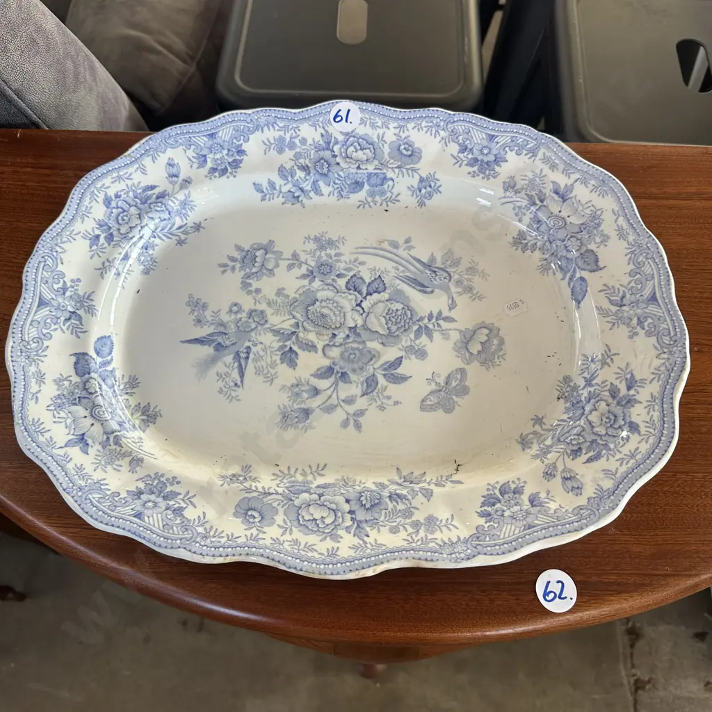 large Blue White platter Image 1++