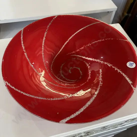 art glass bowl by Revitaglass 41cm