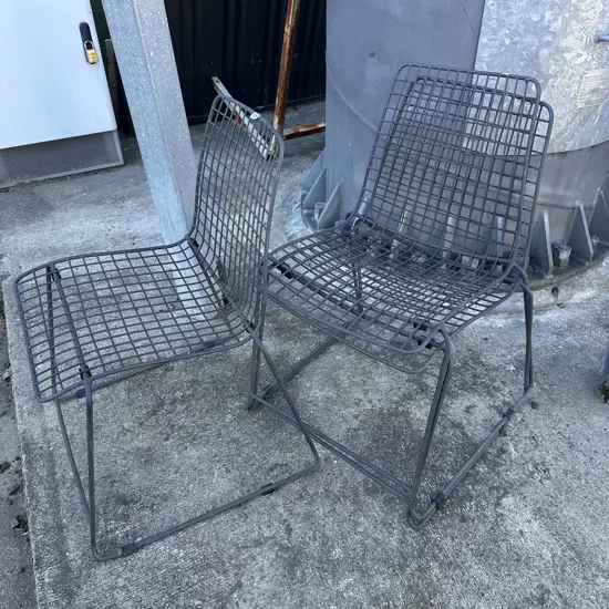 3 metal outdoor chairs