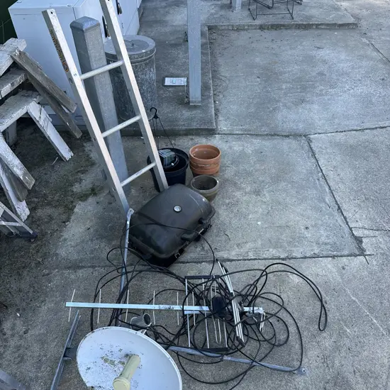 planters, BBQ, aerials , ladder part