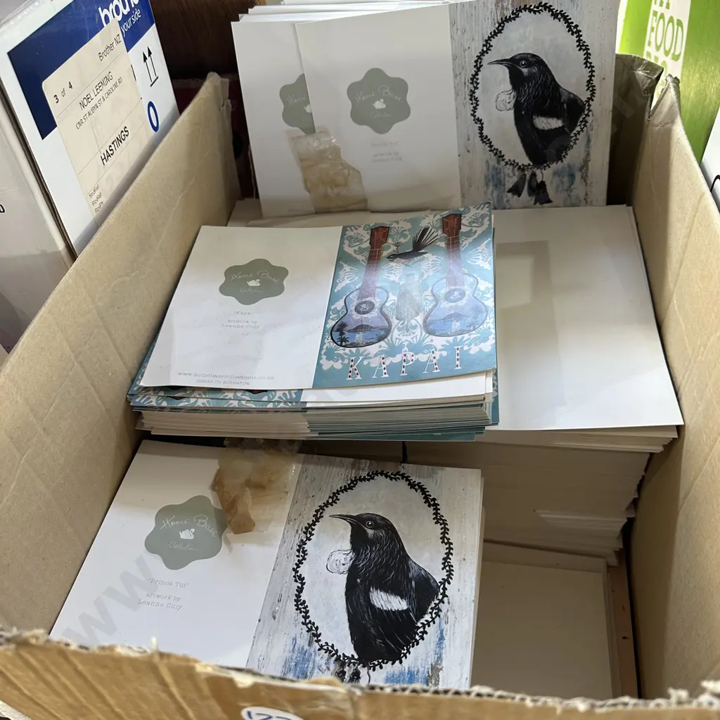 'Prince Tui' and 'Kapai' cards. Artwork by Leanne Culy. Large box full Image 1++