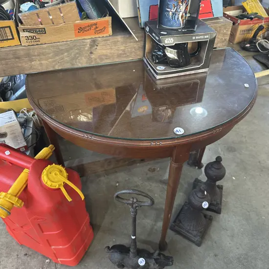Half round hall table.